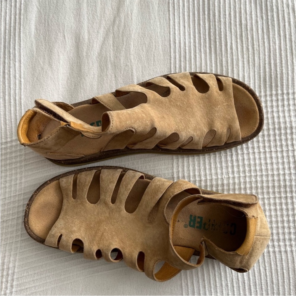Camper Tan Leather Gladiator Sandals - Picture 3 of 7